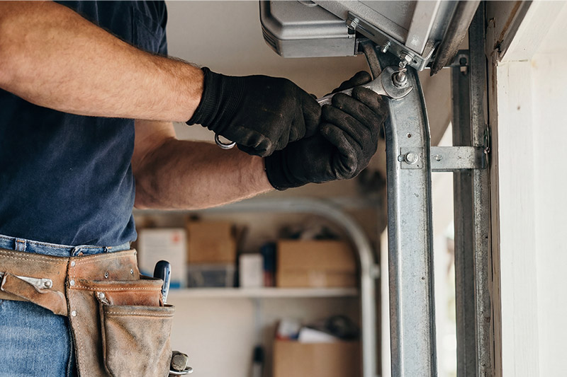 Garage door cable and track repair